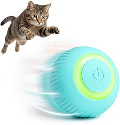 Potaroma Interactive Motion Activated Cat Ball Toy, Blue