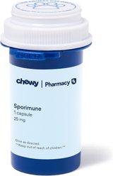 Sporimune (generic cyclosporine capsules) USP Modified, for Dogs, 25-mg, 1 capsule slide 2 of 9
