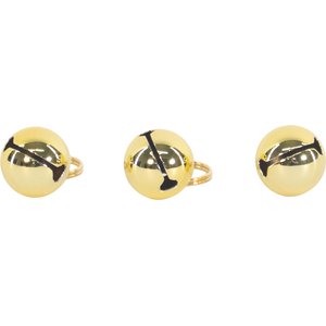 Coastal Pet Products Round Dog Bells, 3 count, Gold