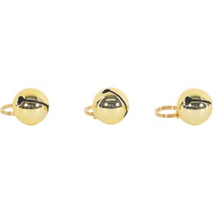 Coastal Pet Products Round Dog Bells, 3 count, Gold