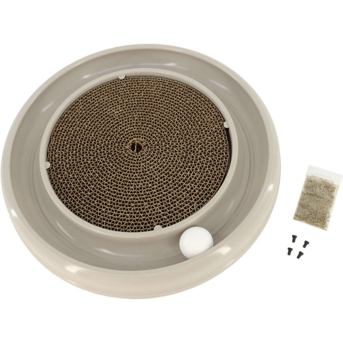 Turbo Cat Scratcher Eco Toy with Catnip, Grey