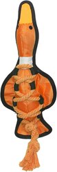 Multipet Cross-Ropes Squeaky Plush Duck Dog Toy, Color Varies, 1 count