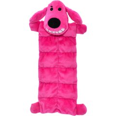 Multipet Loofa Squeaker Mat Soft Plush Dog Toy, Color Varies, 1 count, 12-in