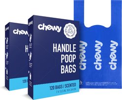 Chewy Made Handle Dog Poop Bags (FORMERLY FRISCO), Scented, 120 count, bundle of 2