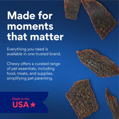 Show full view: Chewy Made Limited Ingredient Beef Jerky Natural Grain-Free Dog Treats (FORMERLY AMERICAN JOURNEY), 6.5-oz bag slide 8 of 9