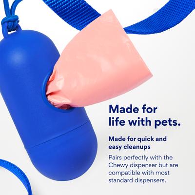 Show full view: Chewy Made Dog Poop Bag Solid Assortment in Teal Blue, Violet, Gray, & Coral (FORMERLY FRISCO), 270 count slide 7 of 9