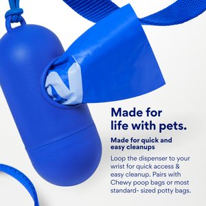 Chewy Made Dog Poop Bag Dispenser & Poop Bag Roll (FORMERLY FRISCO), Blue, Scented Bags, 15 count roll