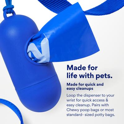 Show full view: Chewy Made Dog Poop Bag Dispenser & Poop Bag Roll (FORMERLY FRISCO), Blue, Scented Bags, 15 count roll slide 6 of 8