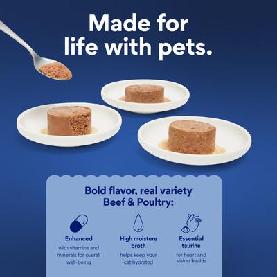 Show full view: Chewy Made Pate Beef & Poultry Recipes Variety Pack Canned Cat Food (FORMERLY TINY TIGER), 3-oz can, case of 24 slide 7 of 10