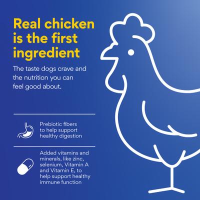 Show full view: Chewy Made Digestive Health Healthy Weight Formula Chicken & Brown Rice Recipe Dry Adult Dog Food, 40-lb bag slide 5 of 9