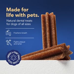 Chewy Made Natural Peanut Butter Flavor Dental Chew Dog Treats (FORMERLY TRUE ACRE FOODS), 32 count