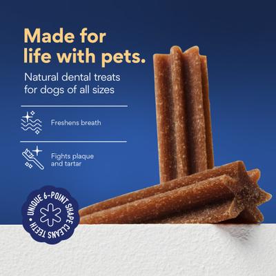 Show full view: Chewy Made Natural Peanut Butter Flavor Dental Chew Dog Treats (FORMERLY TRUE ACRE FOODS), 32 count slide 5 of 9