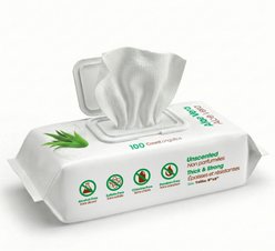 Best Pet Supplies Aloe Vera Unscented Dog & Cat Grooming Wipes, 100 count