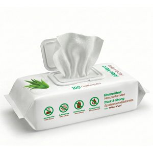 Best Pet Supplies Aloe Vera Unscented Dog & Cat Grooming Wipes, 100 count