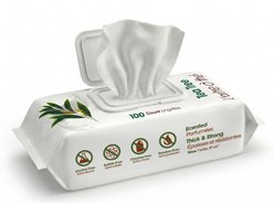 Best Pet Supplies Tea Tree-Scented Cleansing Cat & Dog Grooming Wipes, 100 count