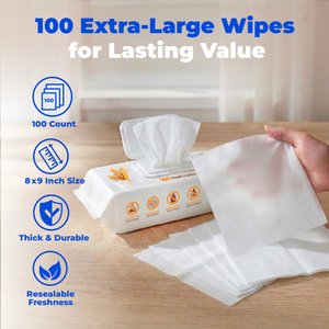 Best Pet Supplies Oatmeal Unscented Soothing Cat & Dog Grooming Wipes, 100 count