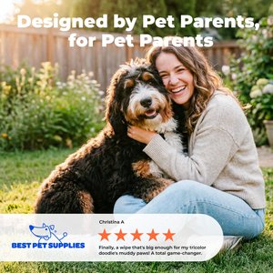 Best Pet Supplies Oatmeal Unscented Soothing Cat & Dog Grooming Wipes, 100 count
