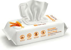 Best Pet Supplies Oatmeal Unscented Soothing Cat & Dog Grooming Wipes, 100 count