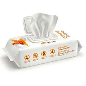 Best Pet Supplies Oatmeal Unscented Soothing Cat & Dog Grooming Wipes, 100 count