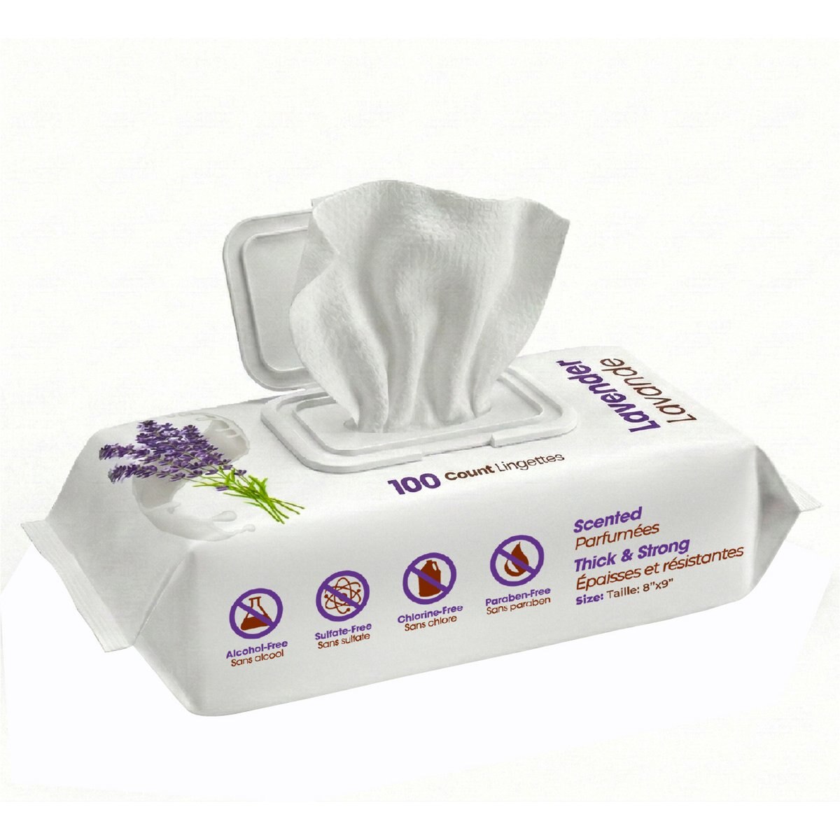 Best Pet Supplies Lavender-Scented Calming Cat & Dog Grooming Wipes, 100 count