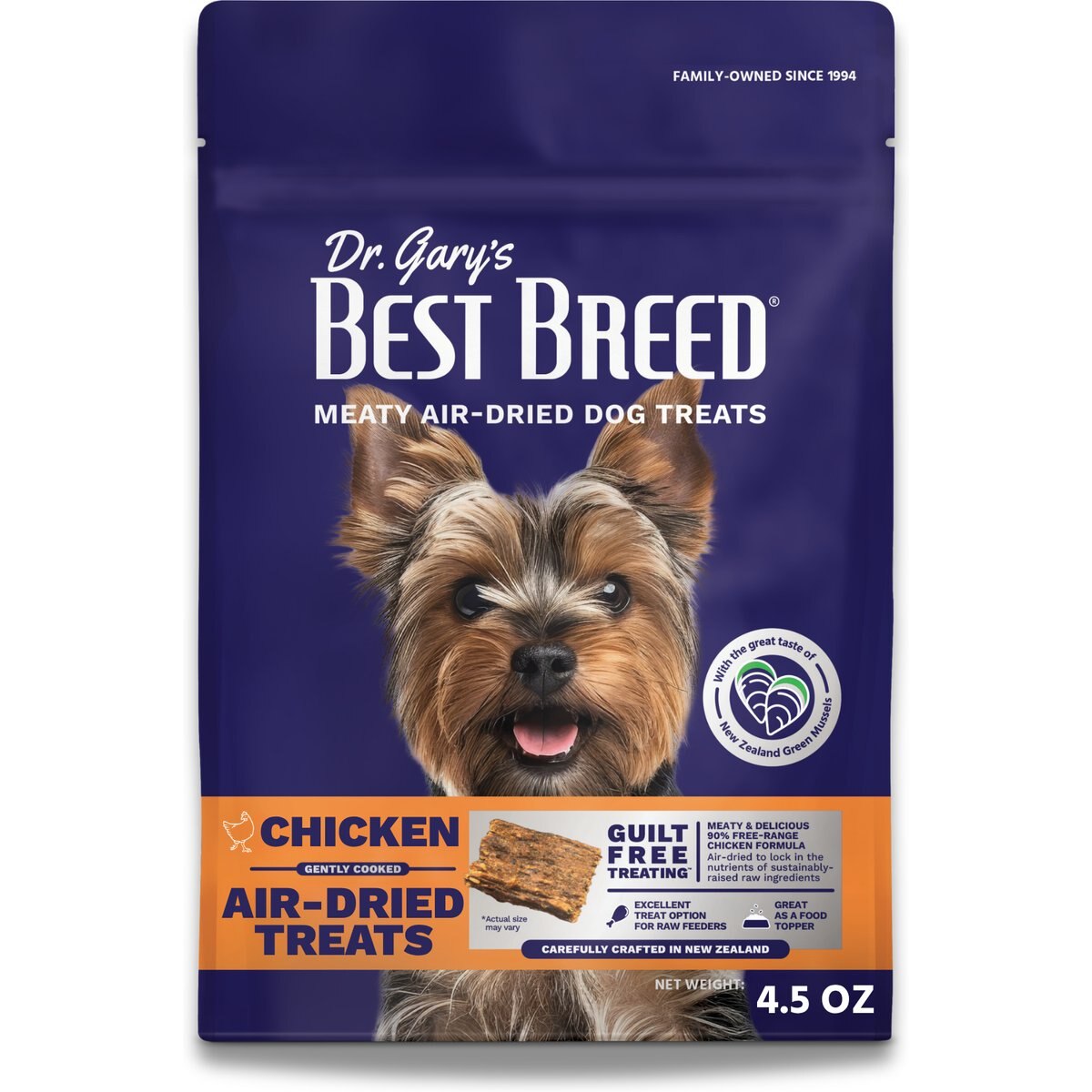 Dr. Gary's Best Breed Chicken Recipe Air-Dried Dehydrated Dog Treat, 4.5-oz bag