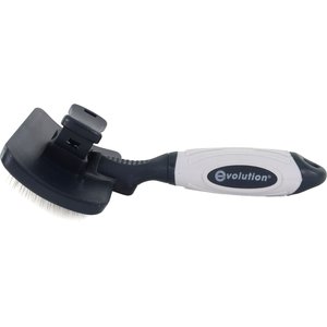 Evolution Self-Cleaning Dog Slicker Brush, Medium-Large