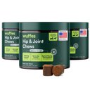 Wuffes Advanced Hip & Joint Chews with Glucosamine & Chondroitin Pork Liver Flavored Soft Chews for Large Dogs, 30 count, case of 3