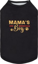 CuteBone Mama's Boy Dog T-Shirt, Black, Small