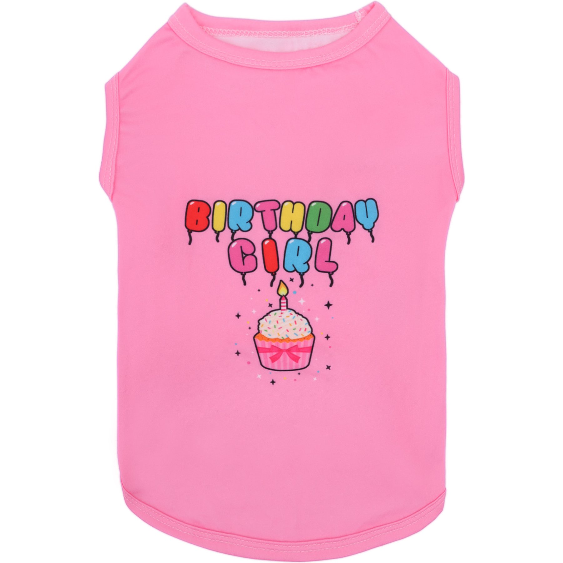 CuteBone Birthday Dog T-Shirt, Pink, Large