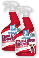 OUT! PetCare Advanced Stain & Odor Remover, 32-fl oz bottle, 2 count