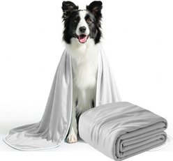 Mora Pets Premium Breathable Cooling Dog & Cat Blanket, Grey, Large