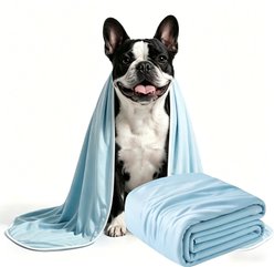 Mora Pets Premium Breathable Cooling Dog & Cat Blanket, Light Blue, Small