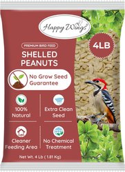 Happy Wings Shelled Peanuts Wild Bird Food, 4-lb bag