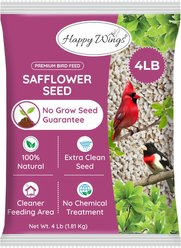 Happy Wings Safflower Seed Wild Bird Food, 4-lb bag