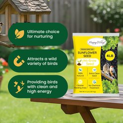 Happy Wings NO GROW Black Oil Sunflower Seed Wild Bird Food, 4-lb bag slide 2 of 8