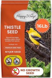 Happy Wings NO GROW Thistle Seed Wild Bird Food, 16-lb bag