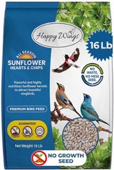 Happy Wings NO GROW Sunflower Hearts & Chips Wild Bird Food, 16-lb bag