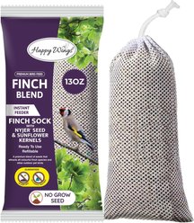 Happy Wings NO GROW Finch Blend Wild Bird Food, 13-oz sock bag