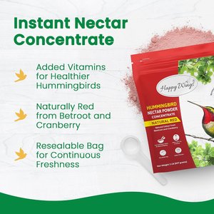 Happy Wings Red Nectar Concentrate Powder Wild Bird Food, 2-lb bag