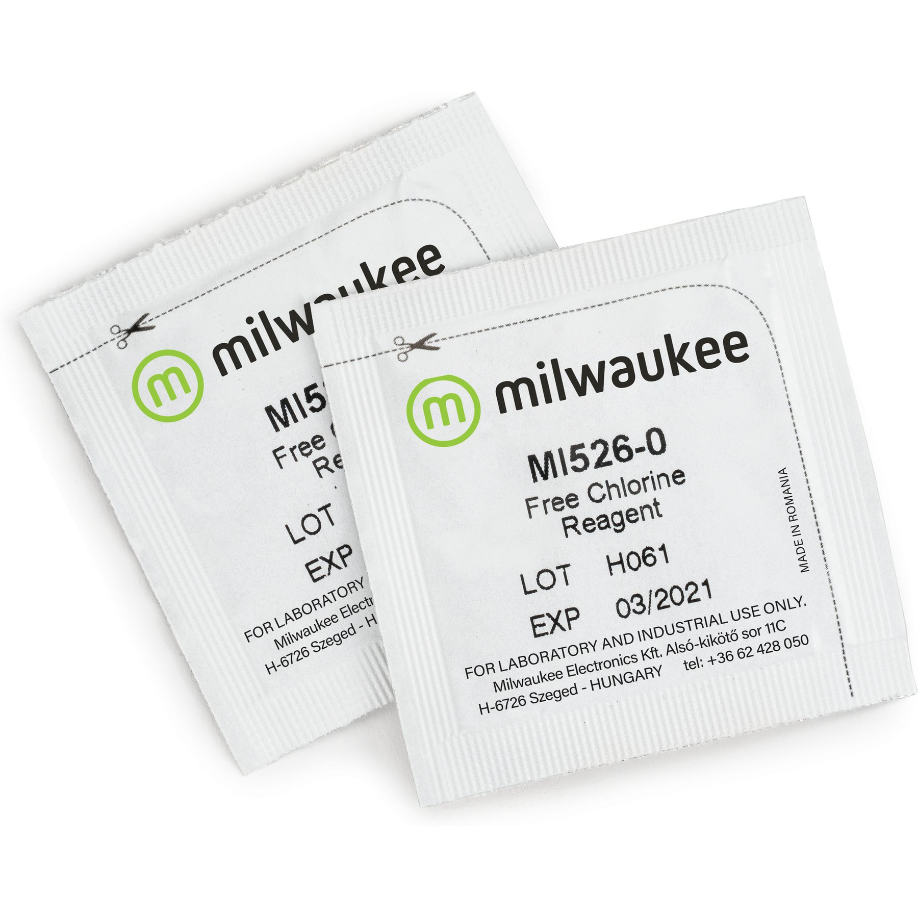 Milwaukee Instruments Powder Reagents for Free Chlorine Photometer Aquarium Water Test Kit, 25 count