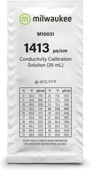 Milwaukee Instruments 1413 µS/cm Conductivity Calibration Solution Sachets Aquarium Water Test Kit, 20-ml, 25 count