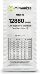 Milwaukee Instruments 12880 µS/cm Conductivity Calibration Solution Sachets Aquarium Water Test Kit, 20-ml, 25 count