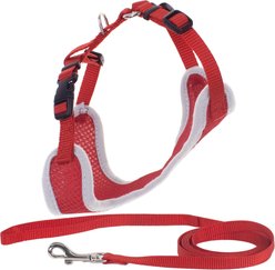 Comfort Soft Mesh Cat Harness & Leash, Red, 11 to 14-in chest slide 2 of 7