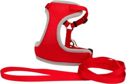 Comfort Soft Mesh Cat Harness & Leash, Red, 11 to 14-in chest