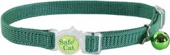 Safe Cat Snag-Proof Polyester Breakaway Cat Collar with Bell, Hunter