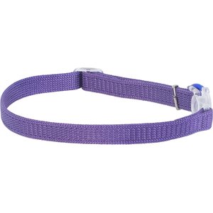 Safe Cat Snag-Proof Polyester Breakaway Cat Collar with Bell, Purple