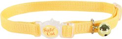 Safe Cat Snag-Proof Polyester Breakaway Cat Collar with Bell, Banana Boat, 8 to 12-in neck, 3/8-in wide