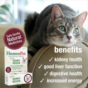 HomeoPet Feline Kidney Rescue Liquid Supplement for Cats, 15-mL