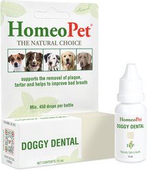 HomeoPet Doggy Dental Dog Supplement, 15mL bottle