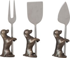 Storied Home Cheese Knives Memorial Keepsake with Dog Stands slide 2 of 3